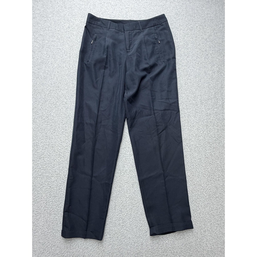 Club Monaco Womens Small 28x28 Blue Dress Pants Flat Front Straight Leg